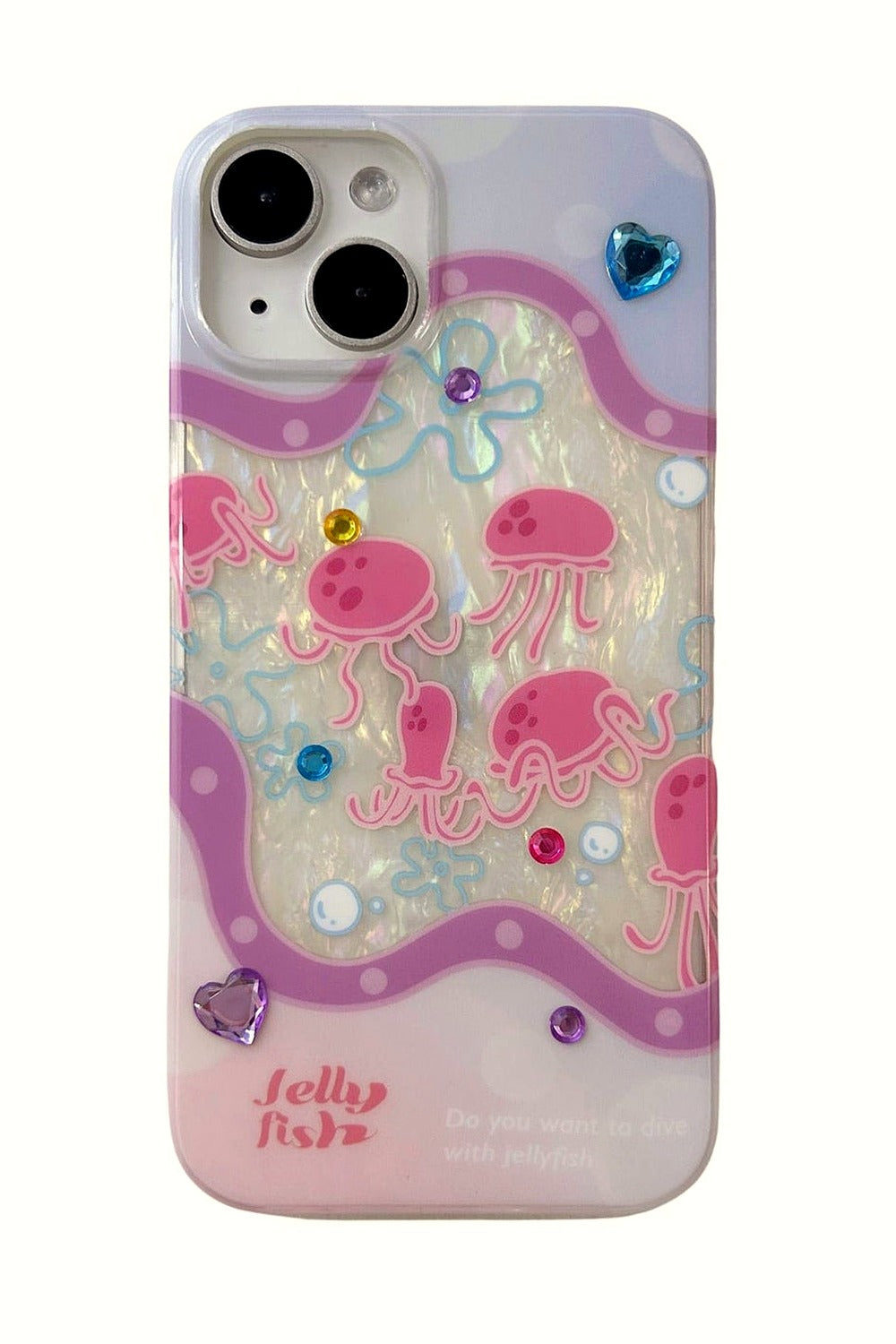Y2k Jellyfish Glitter iPhone Case