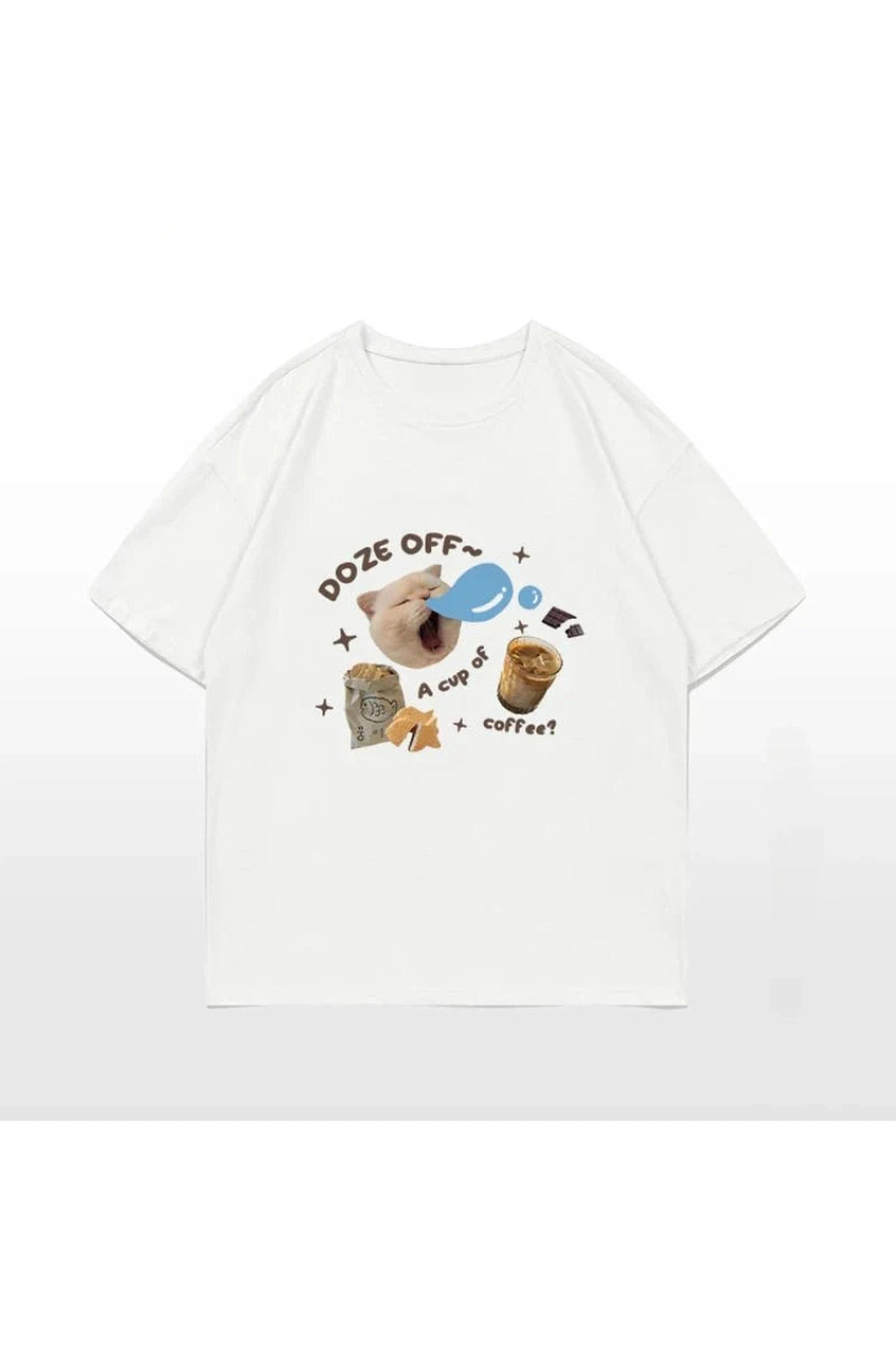 Y2k Kawaii Cat Oversized T-shirt