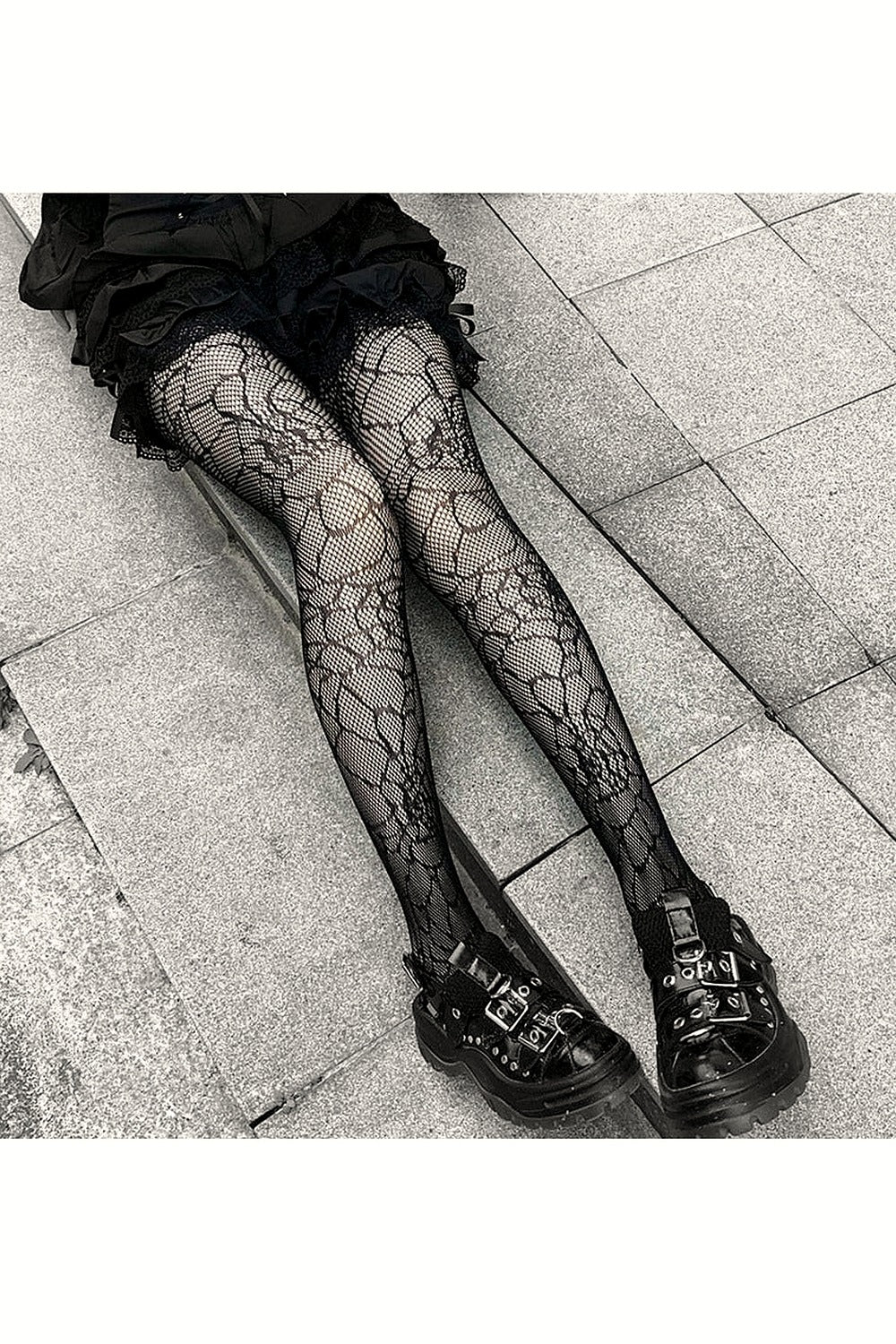 Y2k Kawaii Gothic Nylon Tights Fishnet
