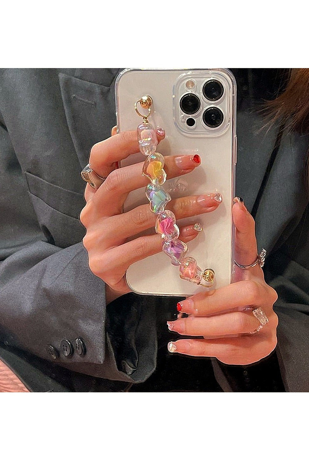Y2k Kidcore Heart Chain Case For iPhone