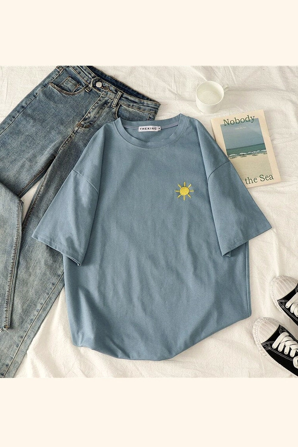 Y2k Korean Casual T-shirt with print
