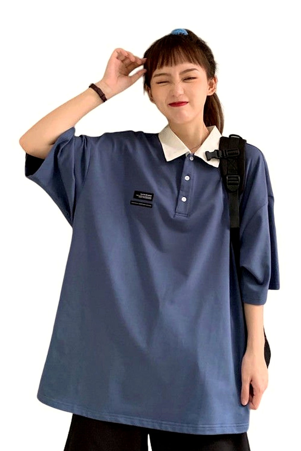 Y2k Korean Pastel Polo T-shirt