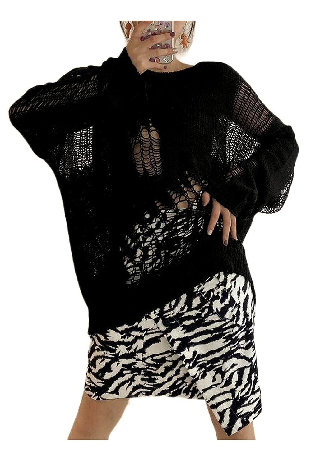 Y2k Korean Style Loose Sweater