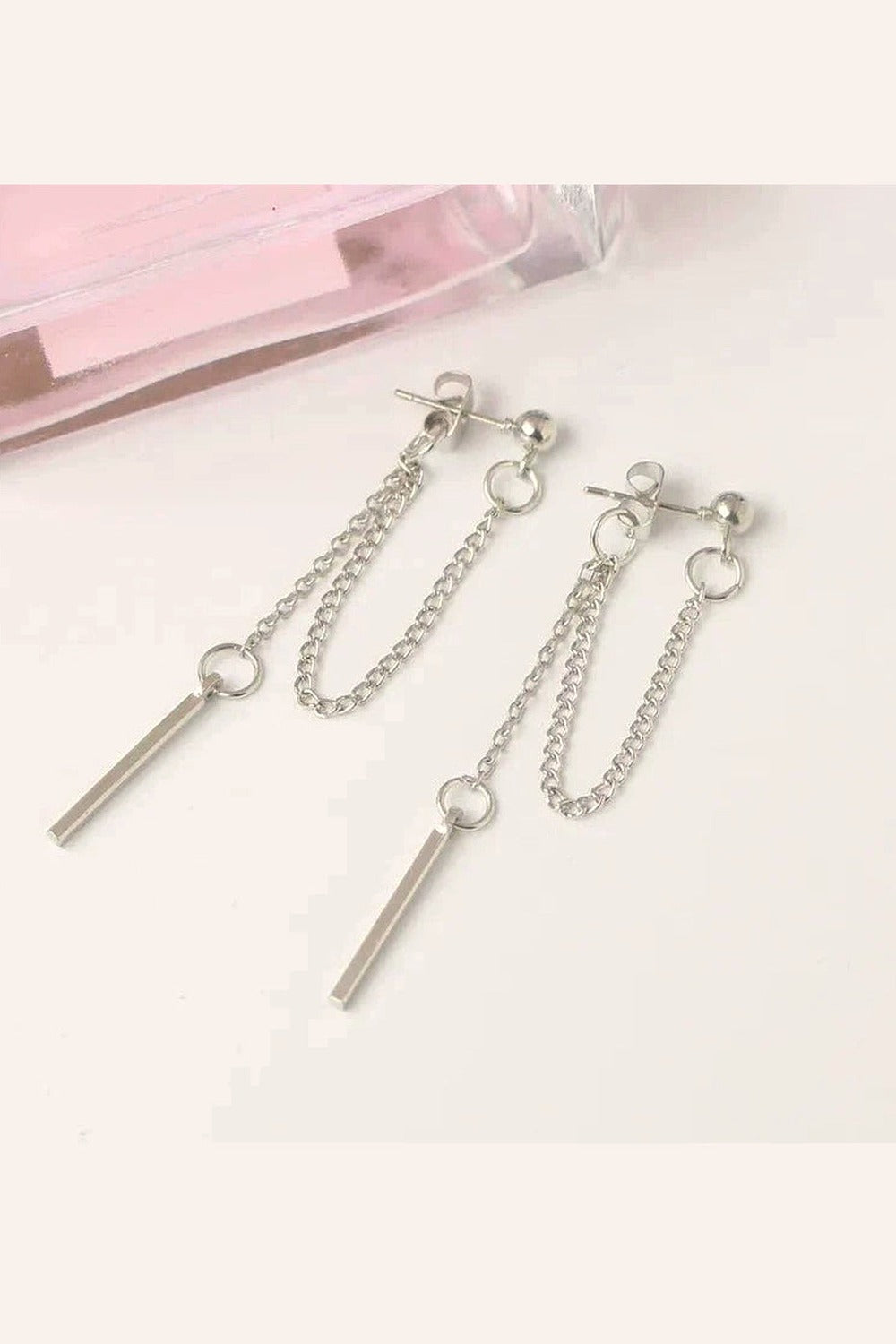 Y2k Korean Tassel Metal Dangle Earrings