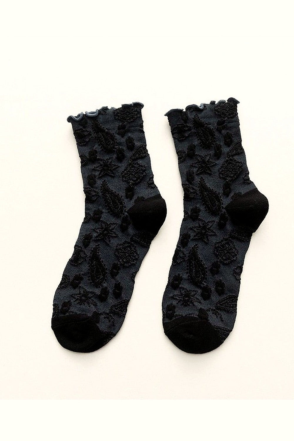 Y2k Lace Ruffle Embroidery Socks
