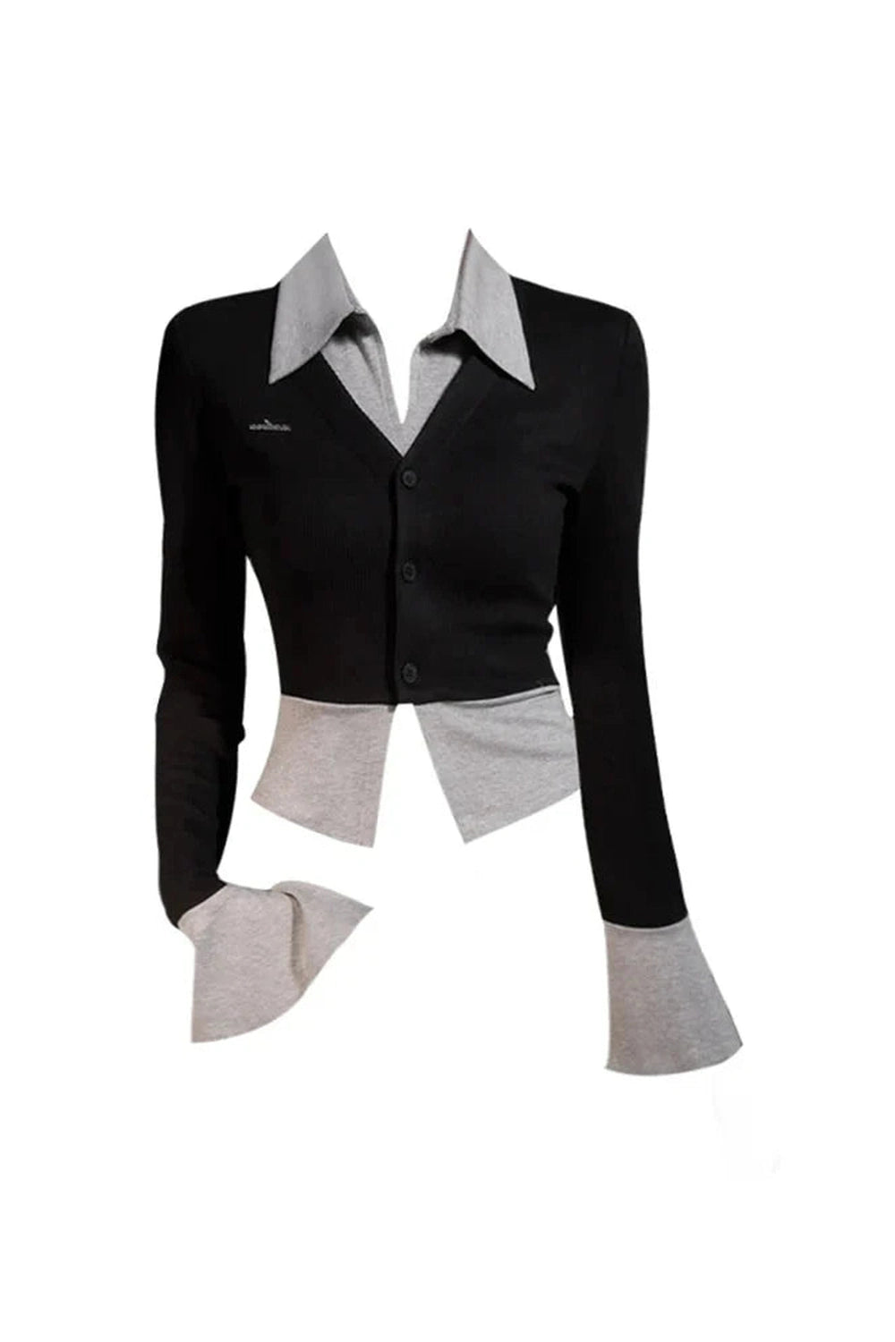 Y2k Lapel Collar Knit Cardigan