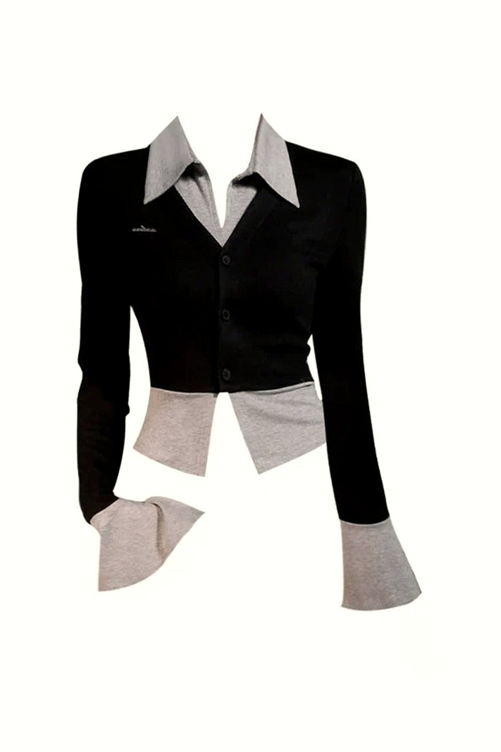 Y2k Lapel Collar Knit Cardigan