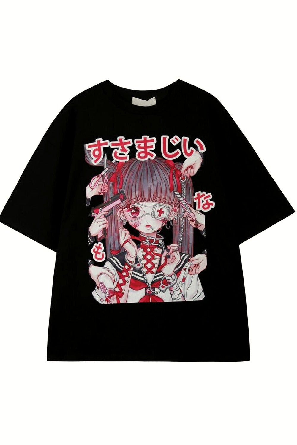 Y2k Large T-shirt with anime print