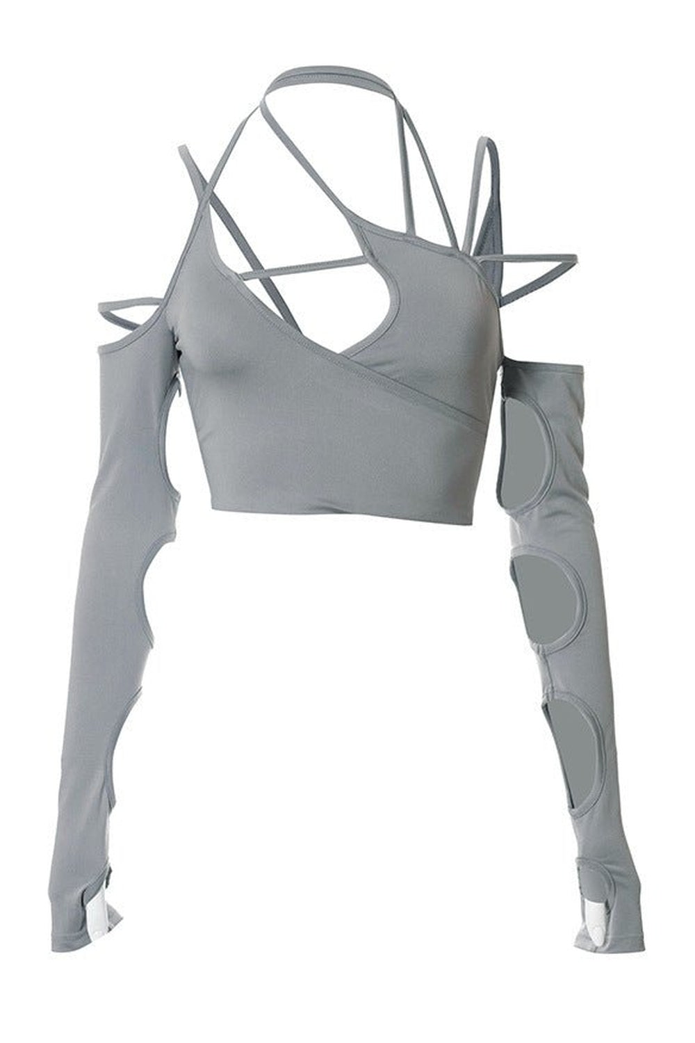 Y2k Acubi Long Sleeve Crop Top