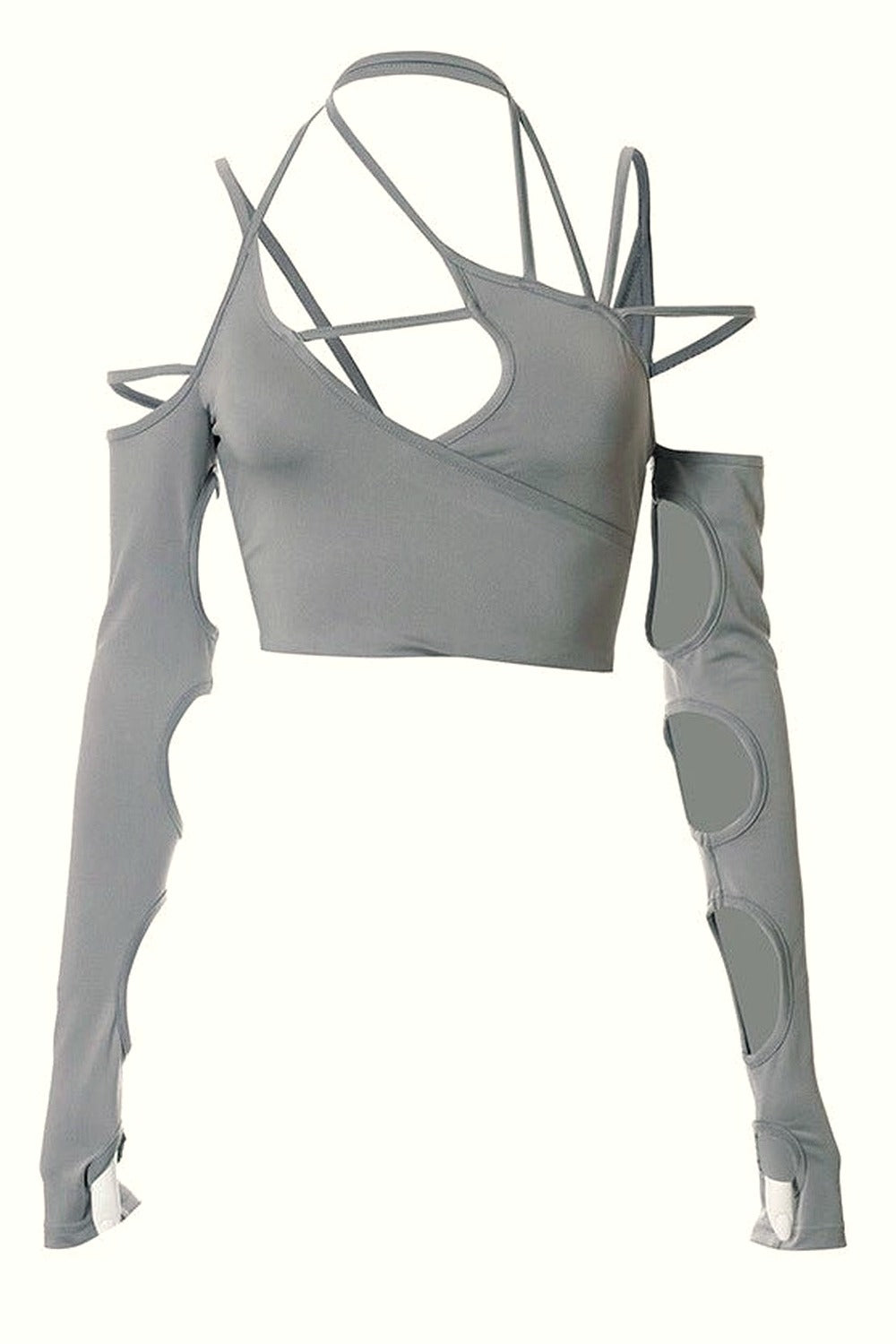 Y2k Acubi Long Sleeve Crop Top