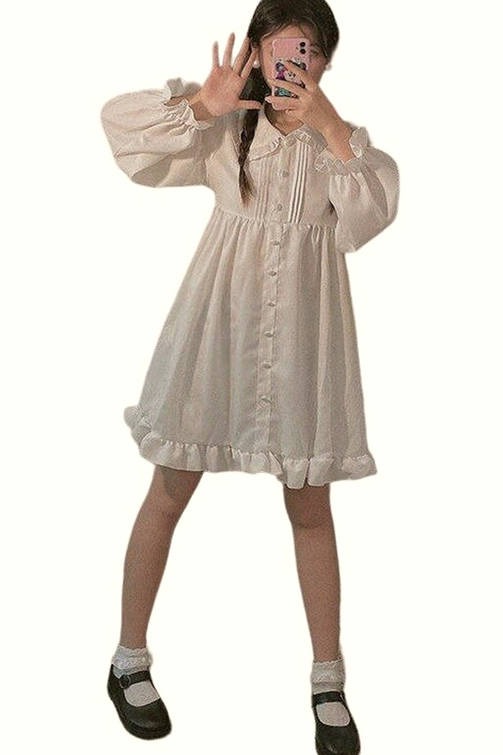 Y2k Loose Peter Pan Collar Dress