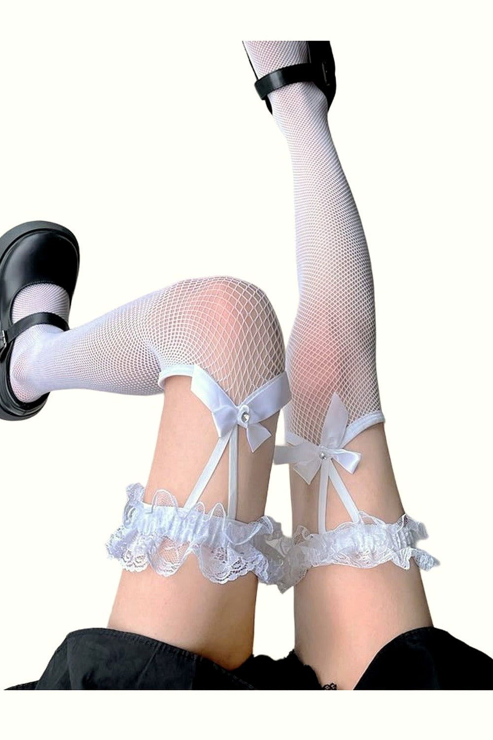 Y2k Mesh Lolita Fishnet Thigh High Stockings
