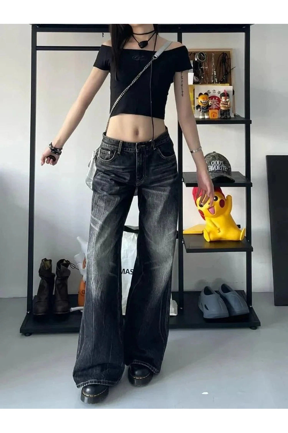 Y2k Midnight Groove Wide Leg Jeans