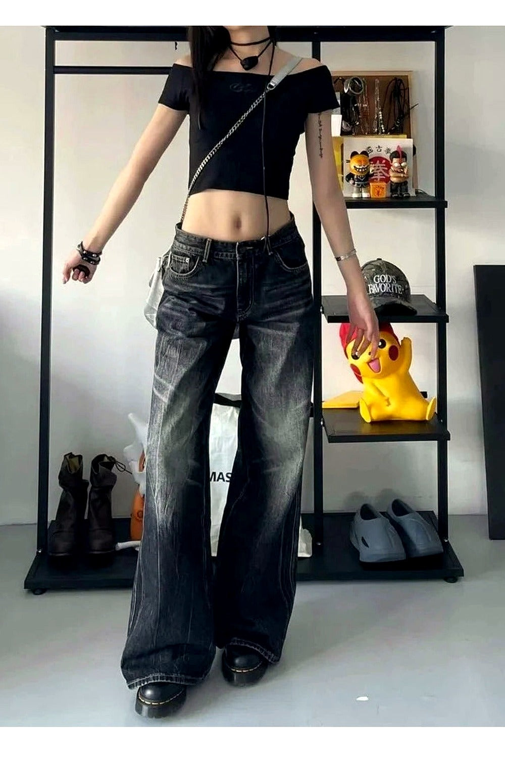 Y2k Midnight Groove Wide Leg Jeans
