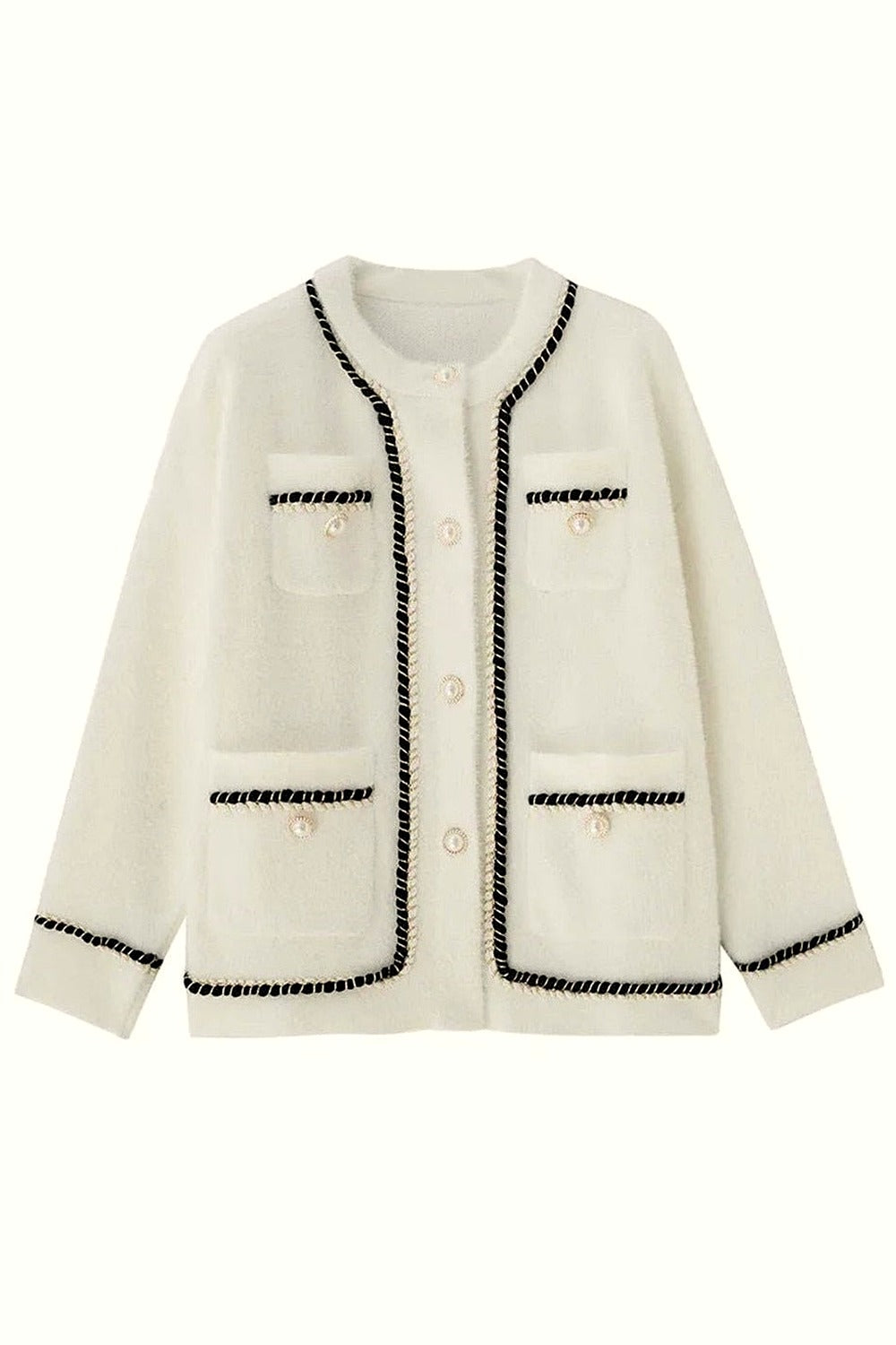 Y2k Old Money Knitted Cardigan