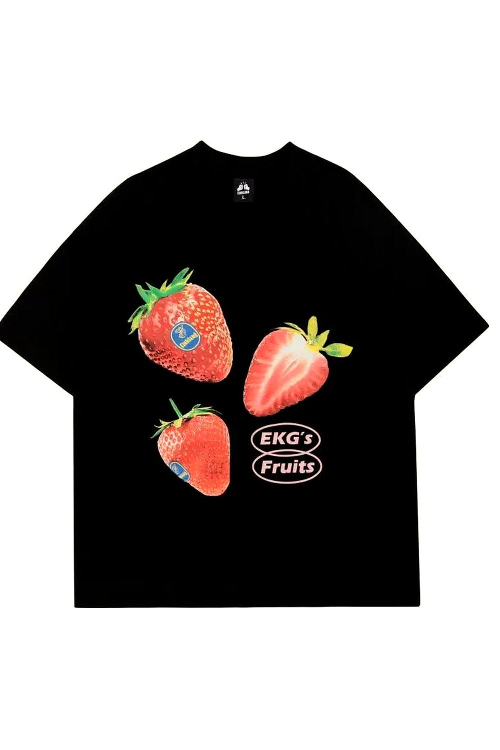 Y2k Oversized Strawberry Graphic T-Shirt