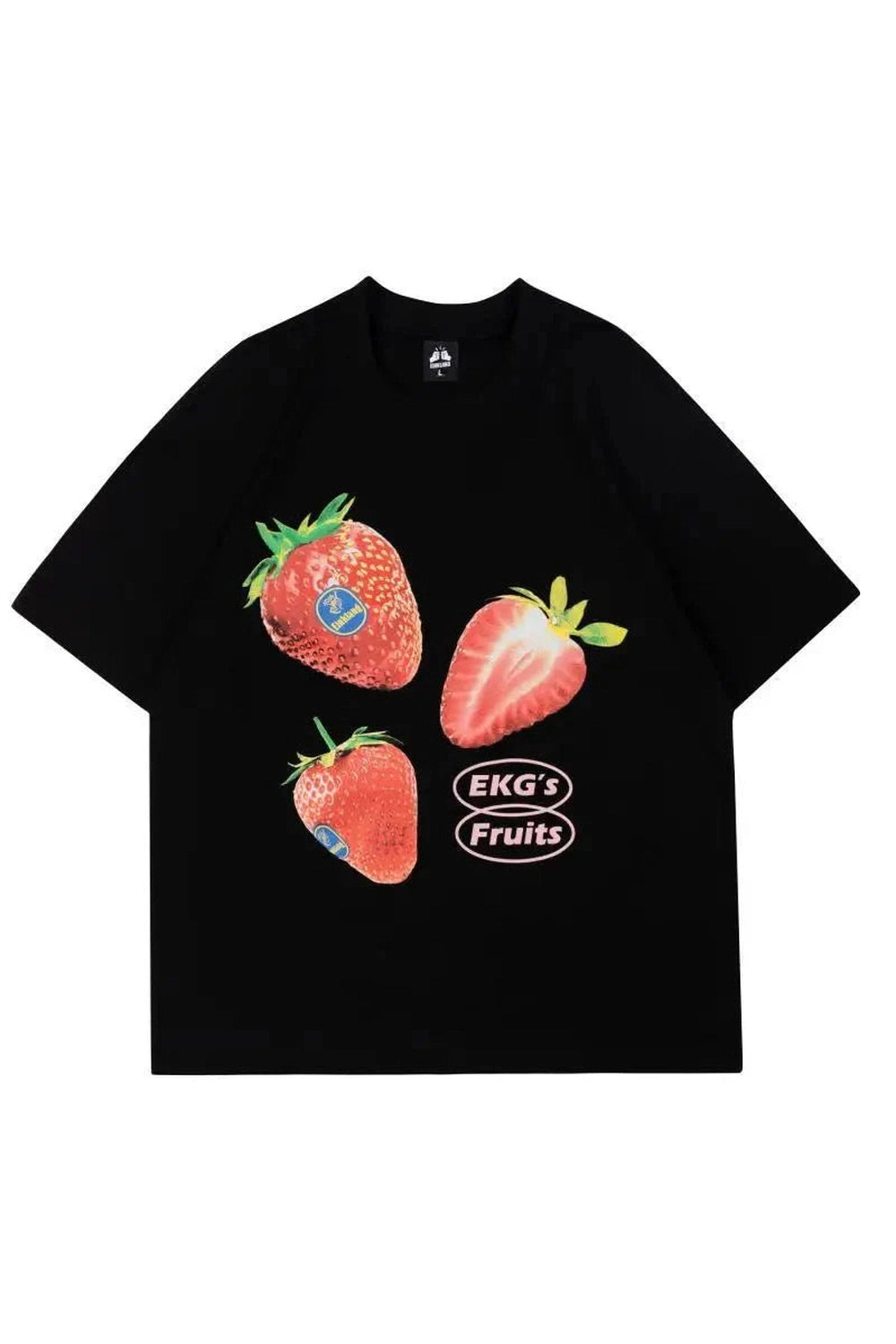 Y2k Oversized Strawberry Graphic T-Shirt