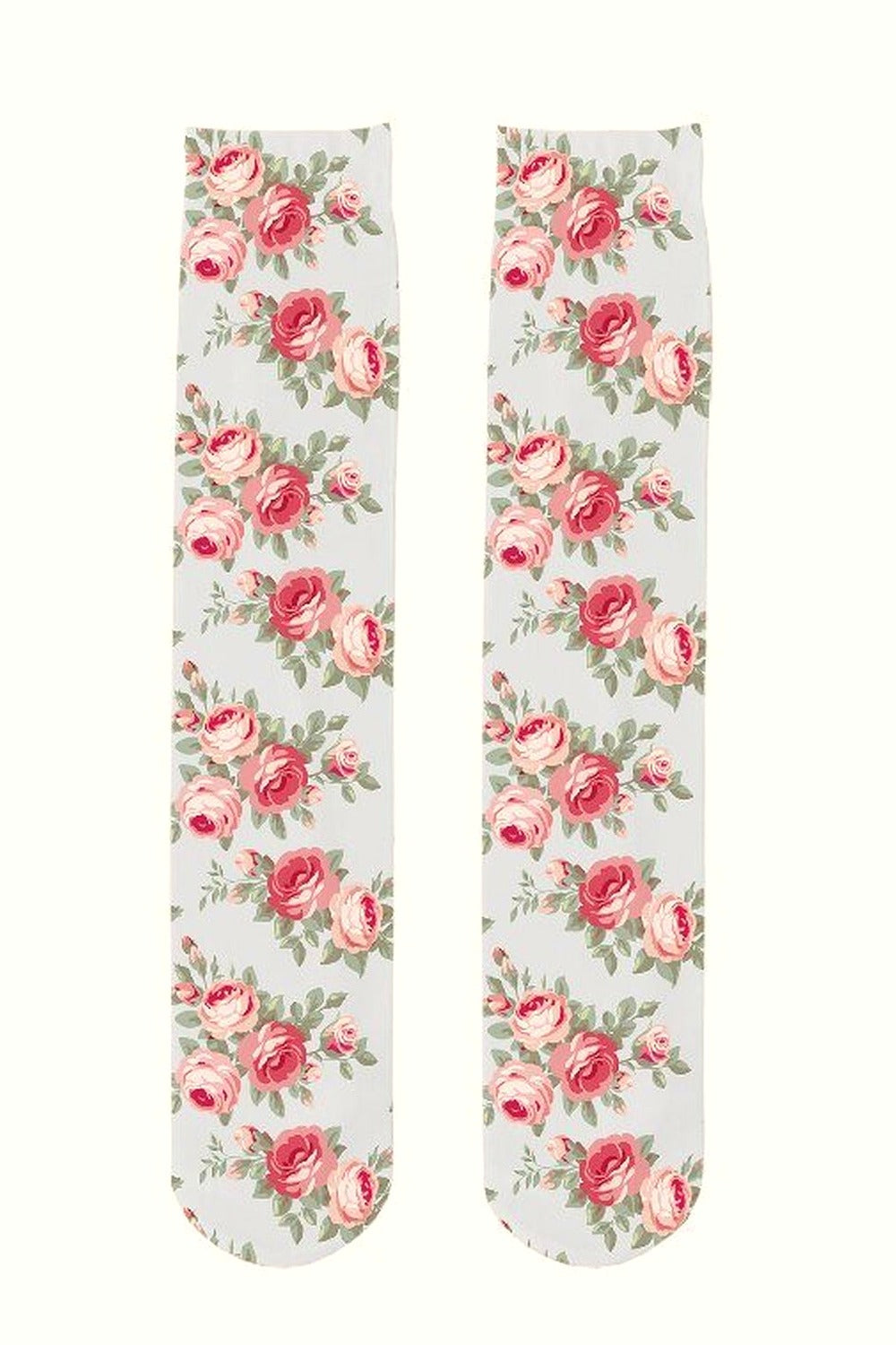 Y2k Peach Print Calf Stockings