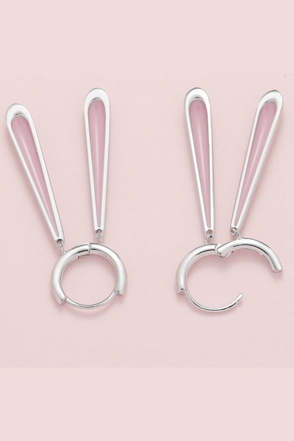 Y2k Pink Rabbit Ears Party Earrings