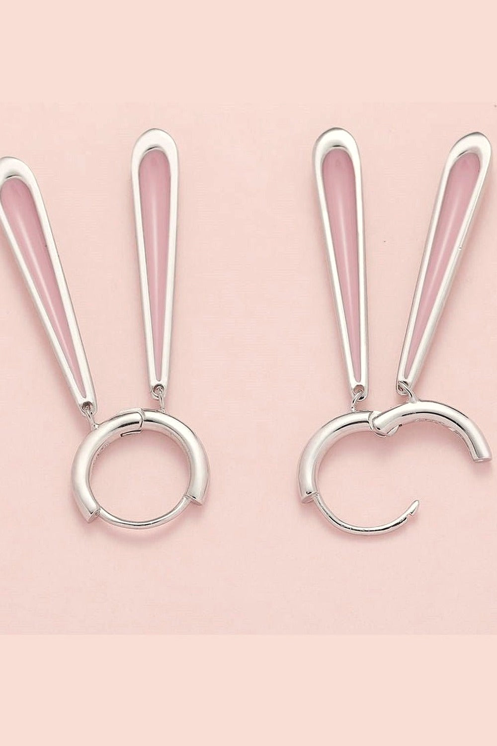Y2k Pink Rabbit Ears Party Earrings