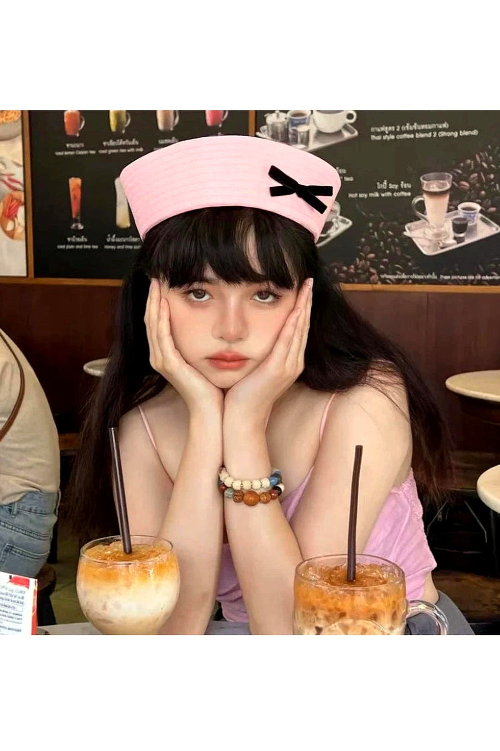 Y2k Pink Sailor JK Beret