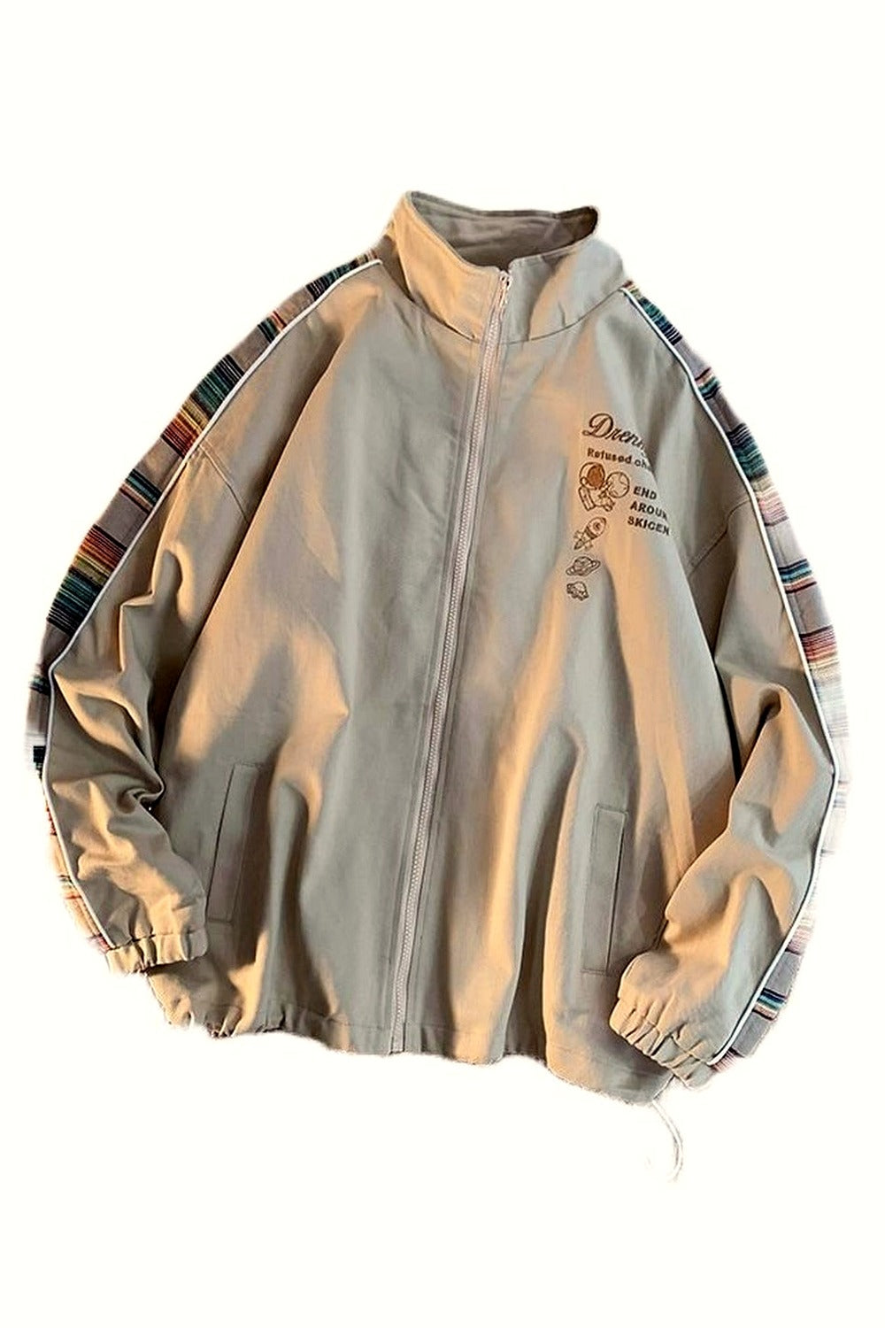 Y2k Preppy jacket vintage zipper coat
