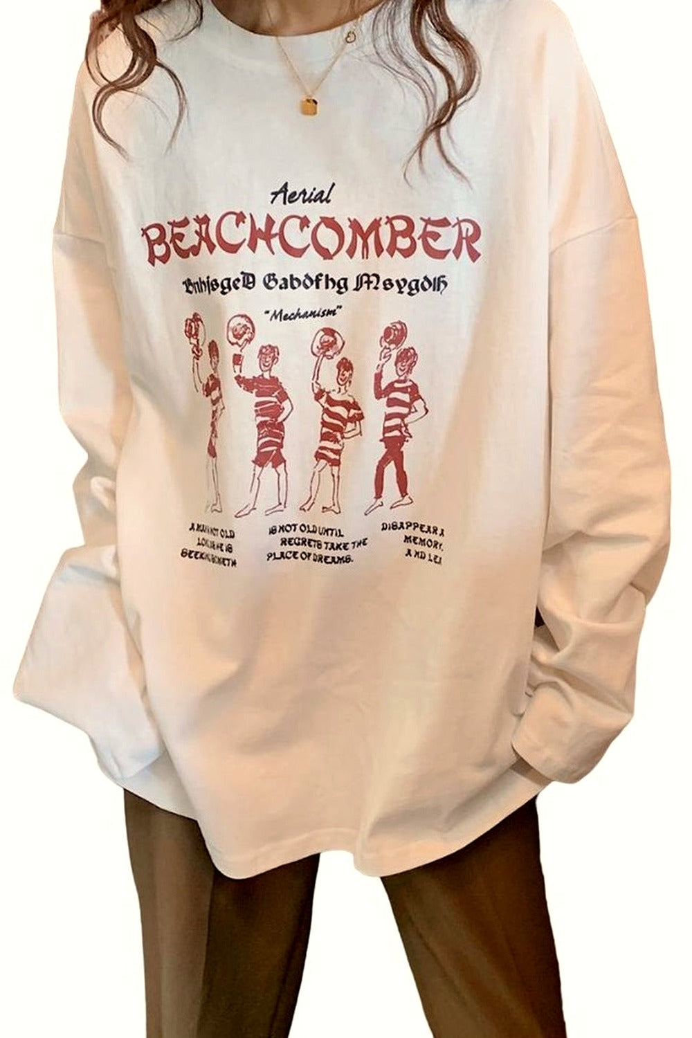 Y2k Preppy Long Sleeve College T-shirt