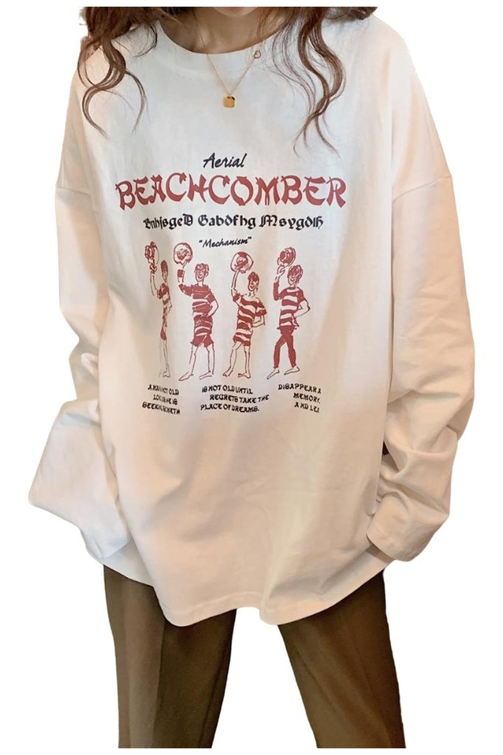 Y2k Preppy Long Sleeve College T-shirt