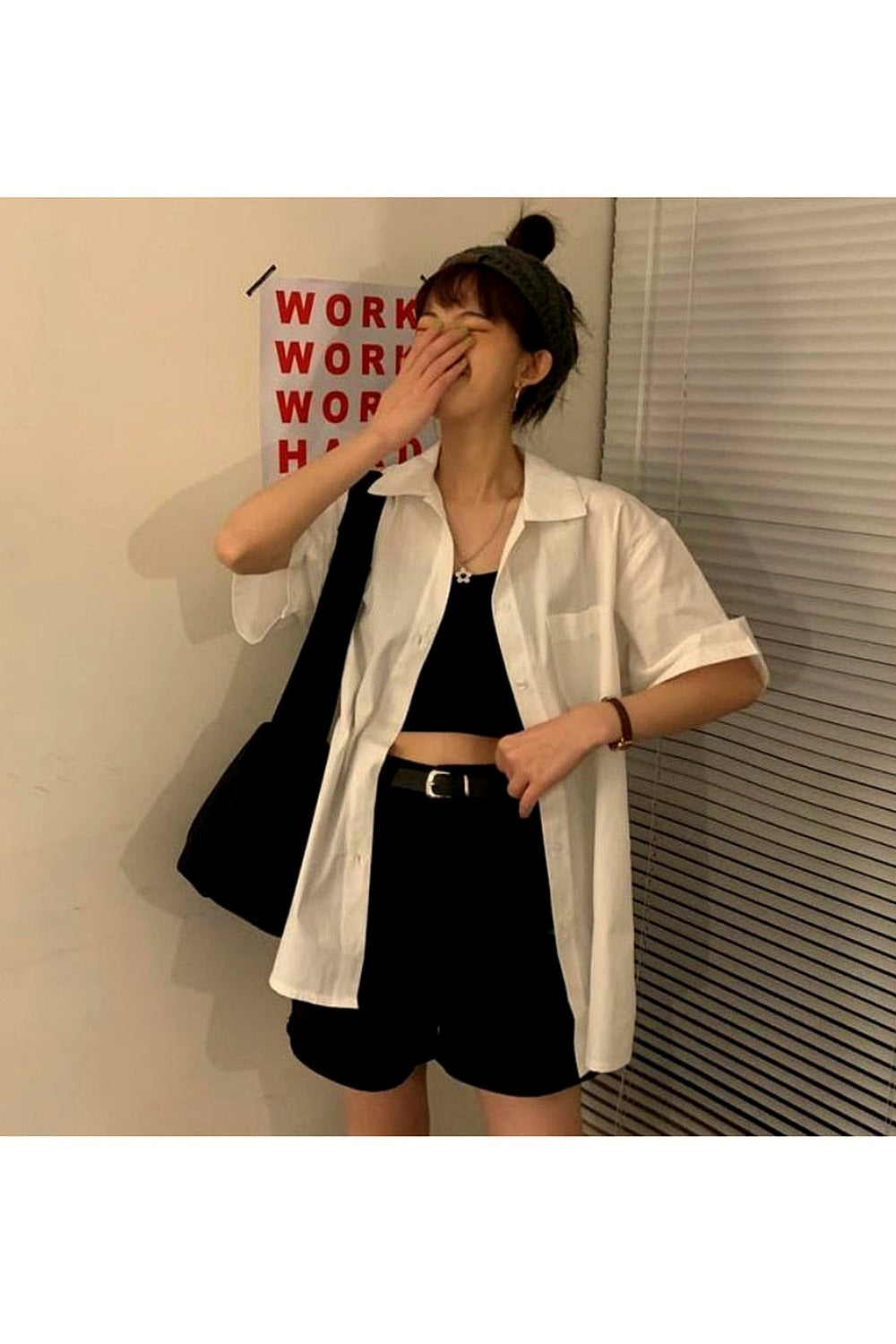 Y2k Preppy Loose Shirt