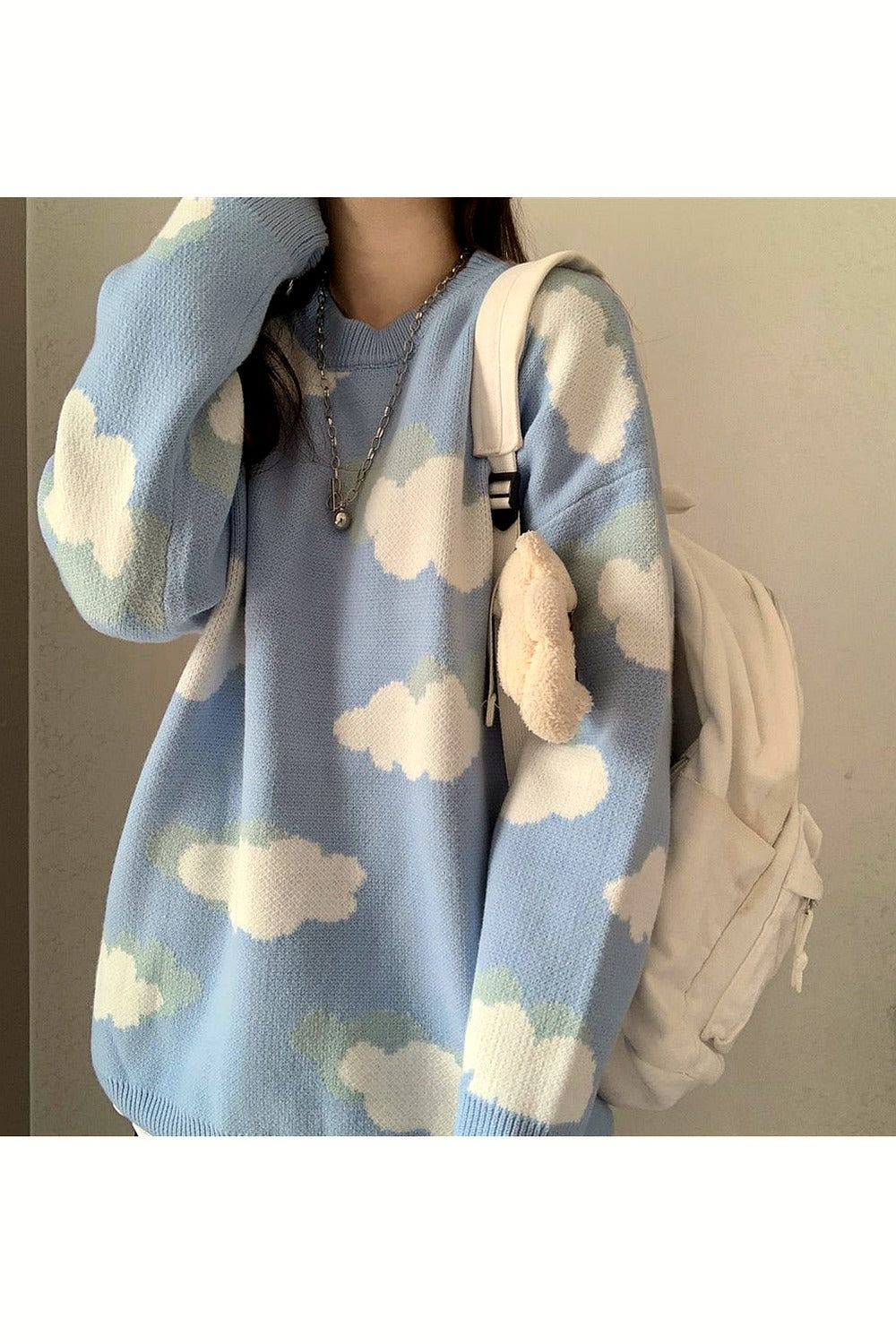 Y2k Preppy Simple Casual Sweater