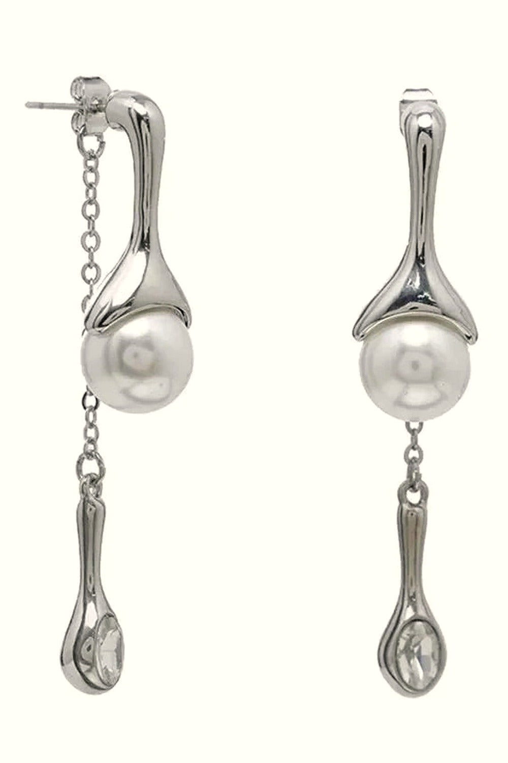 Y2k Punk Pearl Tassel Drop Earrings