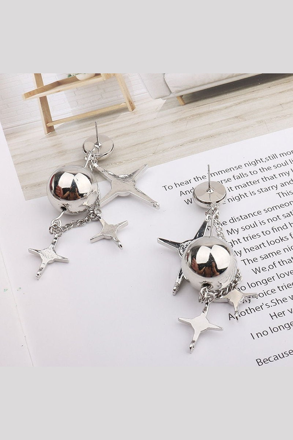 Y2k Punk Star Crystal Earrings