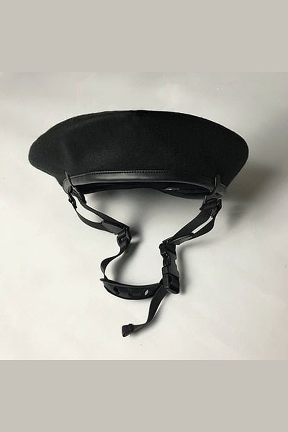 Y2k Punk Style Black Beret Adjustable Buckle