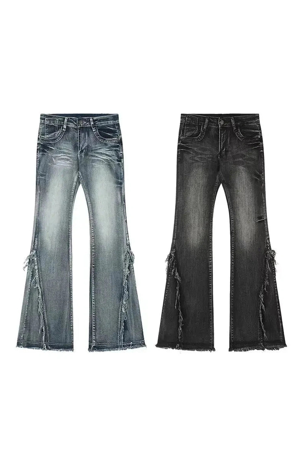 Y2k Rebel Fray Flare Jeans