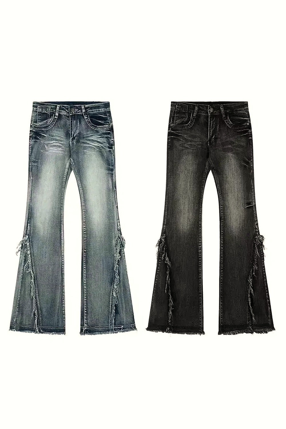 Y2k Rebel Fray Flare Jeans
