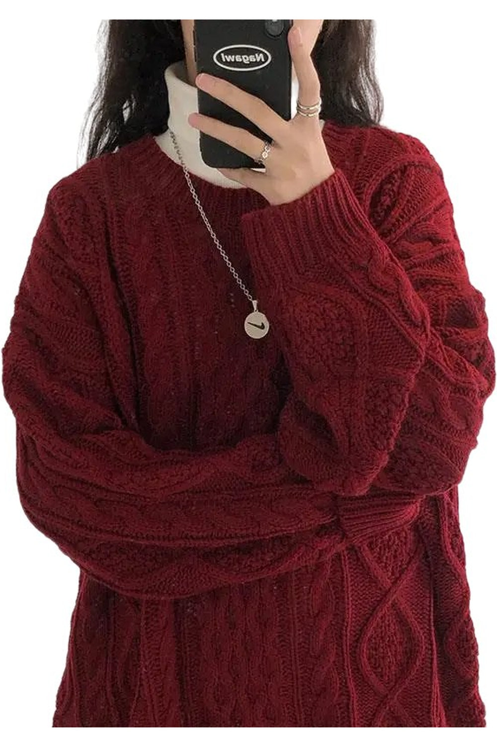 Y2k Red Twist Knit Preppy Sweater