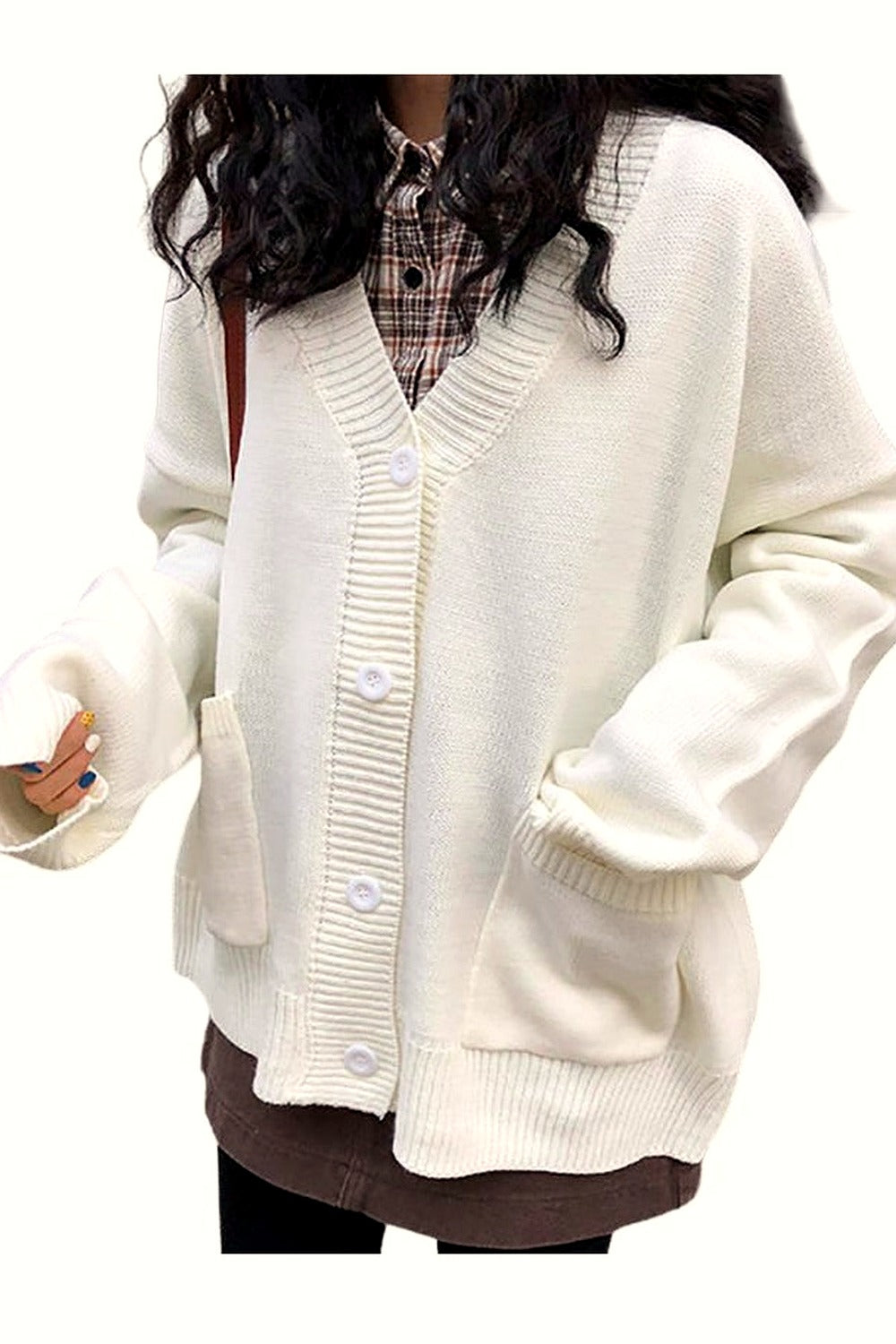 Y2k Retro Grey Casual Sweater