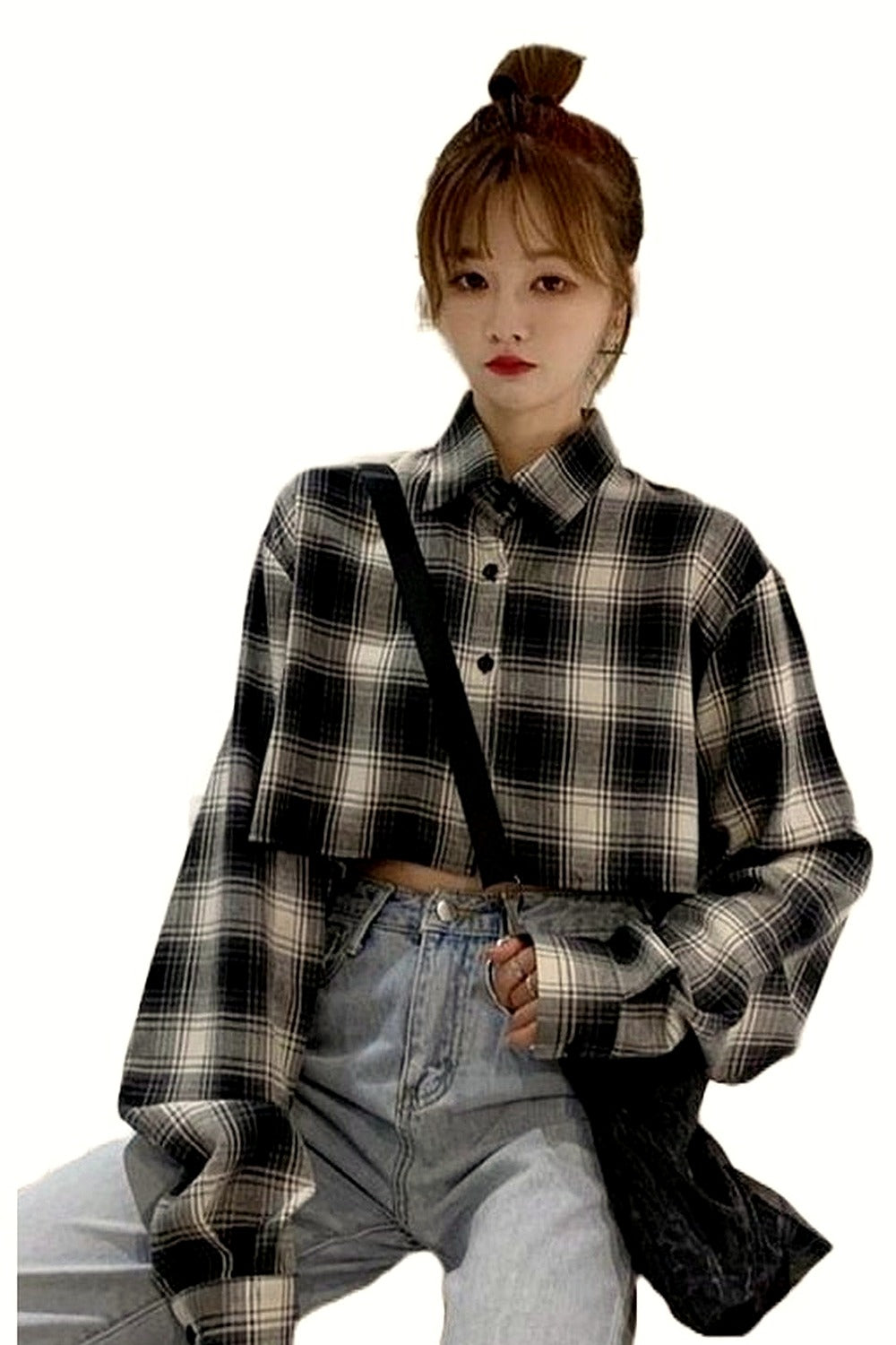 Y2k Retro Grunge Plaid Shirt
