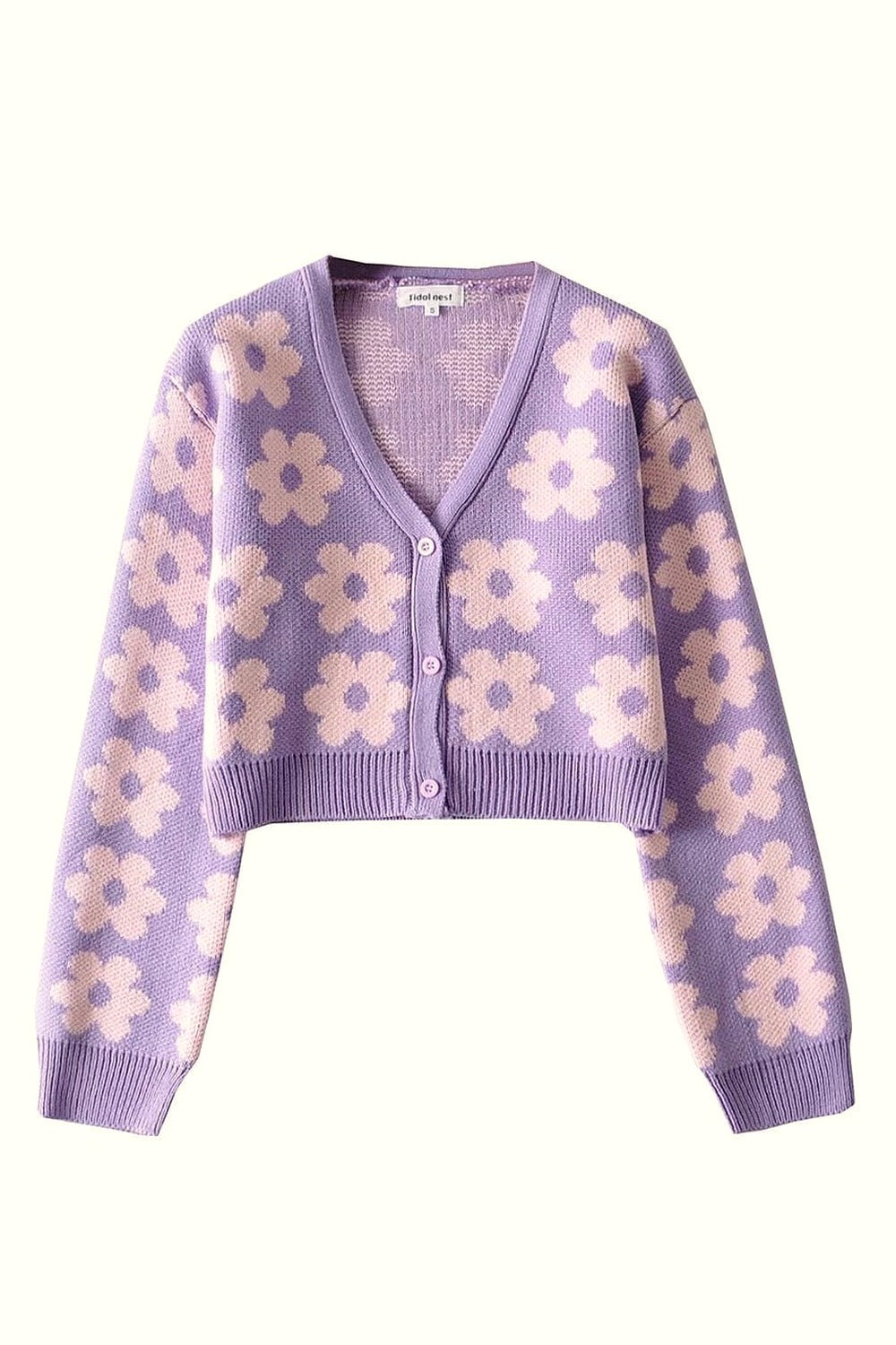 Y2k Retro Vintage Flower Cardigan