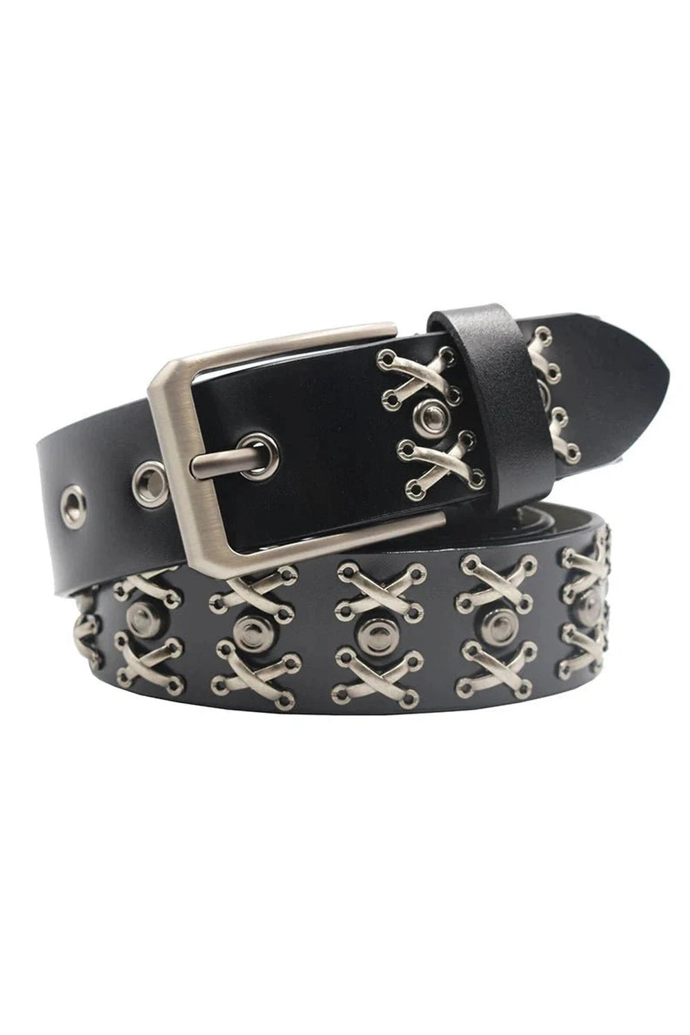 Y2k Rivet Cowboy Genuine Leather Men's Belt