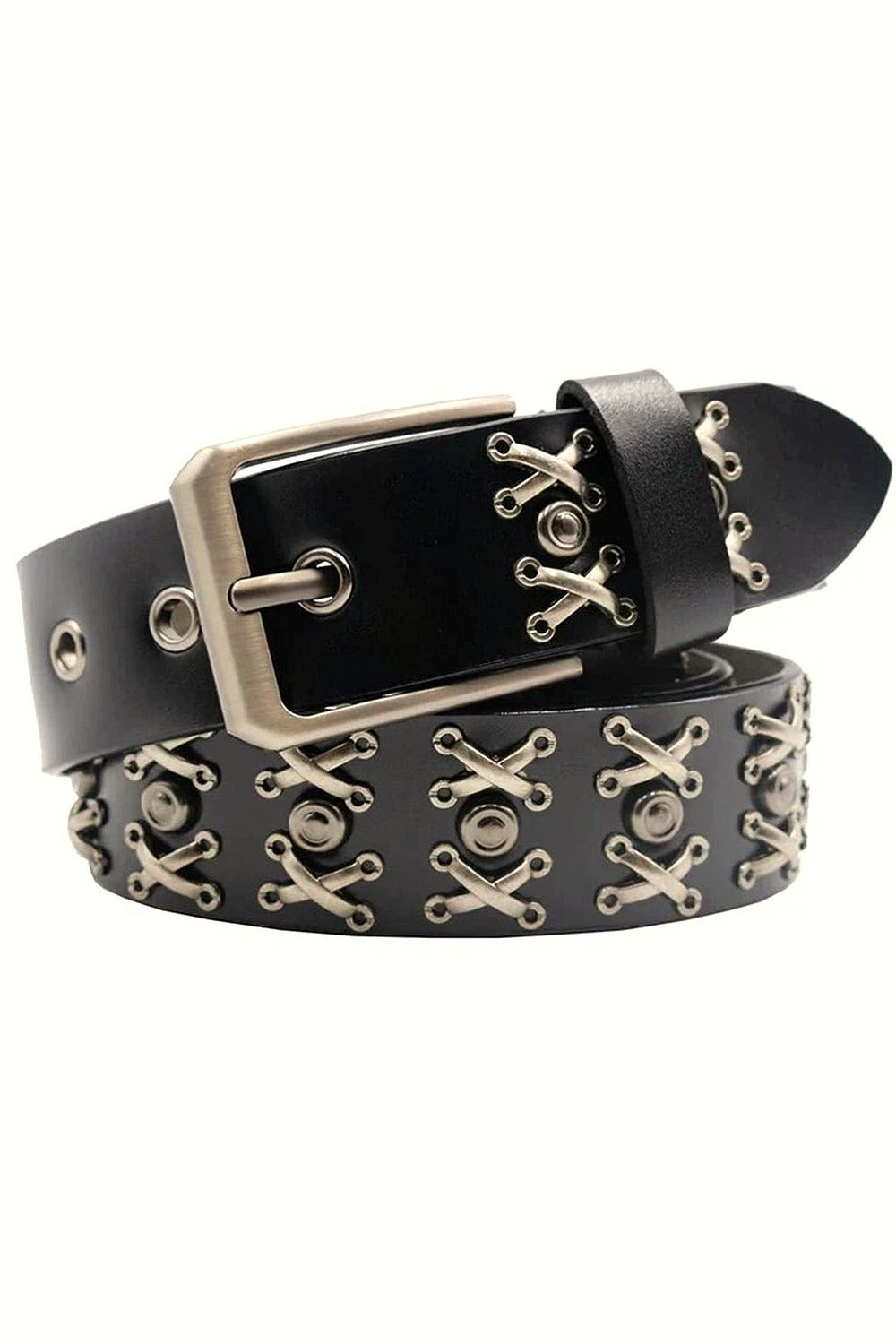 Y2k Rivet Cowboy Genuine Leather Men's Belt