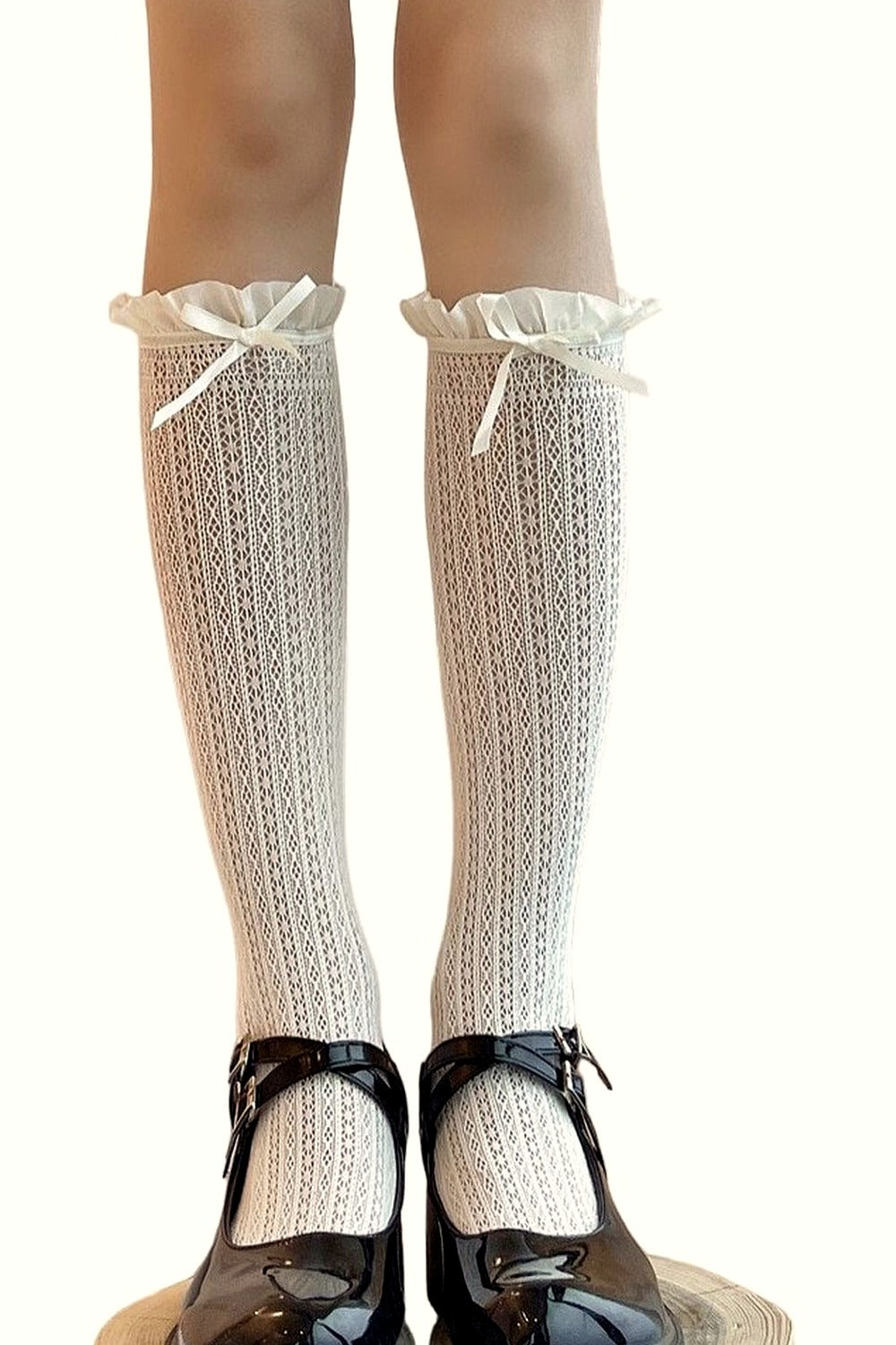 Y2k Ruffle Knee High Socks