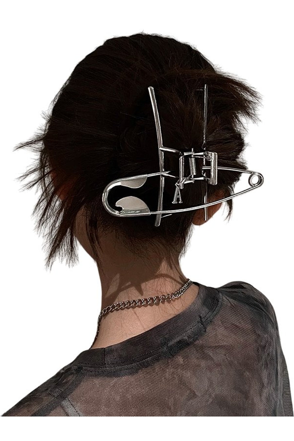 Y2k Safety Large Metal Hair Clips