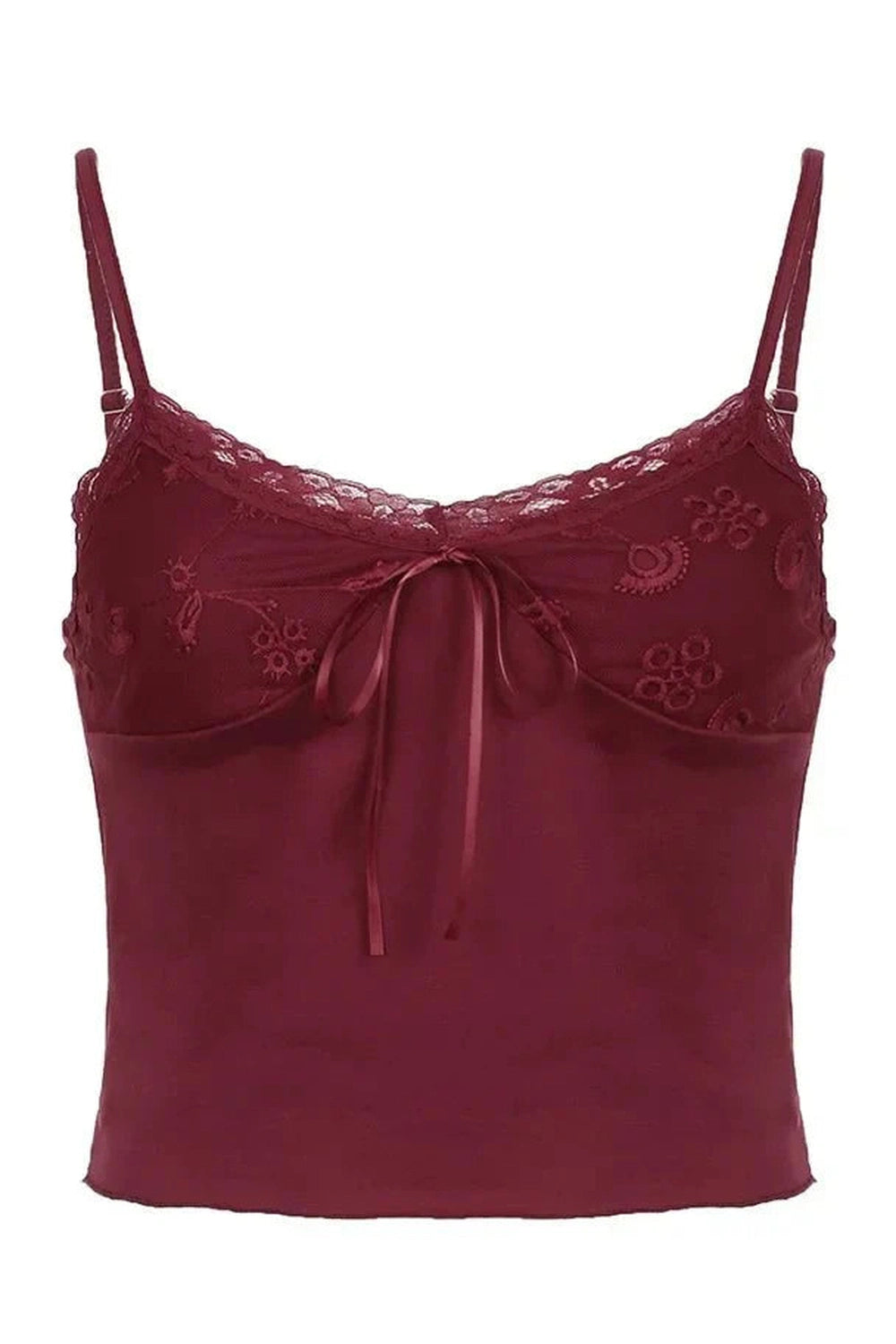 Y2k Satin Bowknot Crop Top