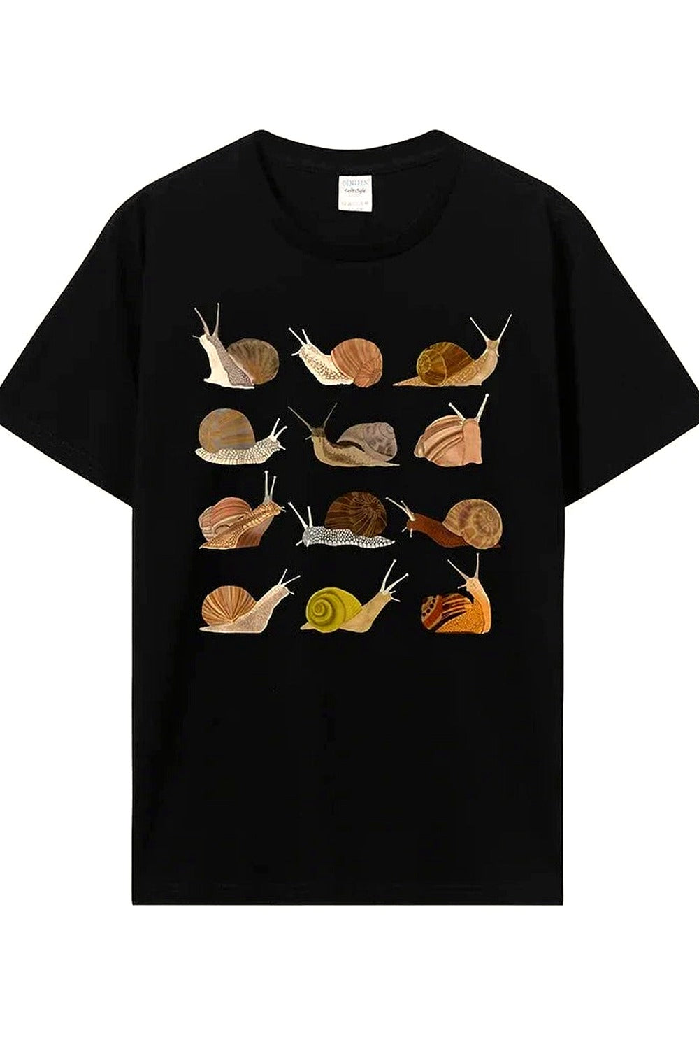 Y2k Snail Graphic Cotton T-Shirt