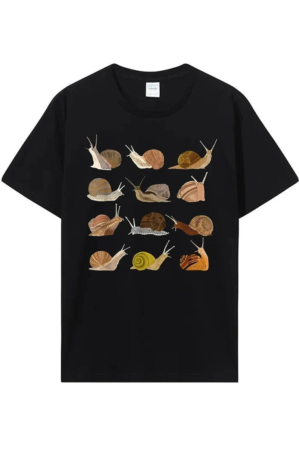 Y2k Snail Graphic Cotton T-Shirt