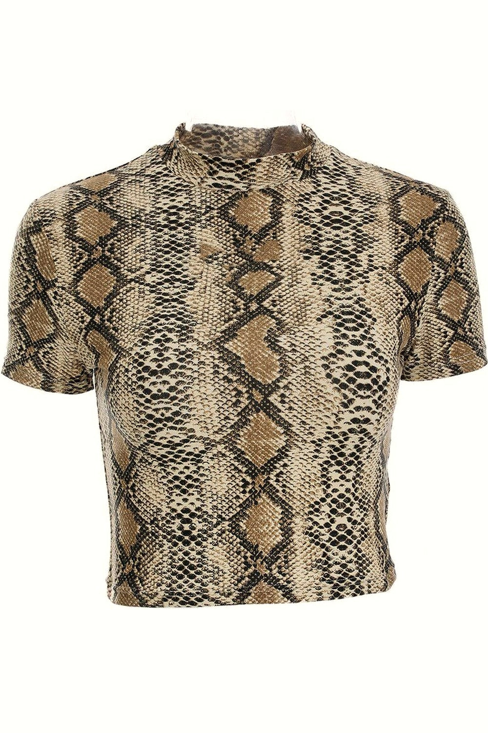 Y2k Snake Print Crop Top