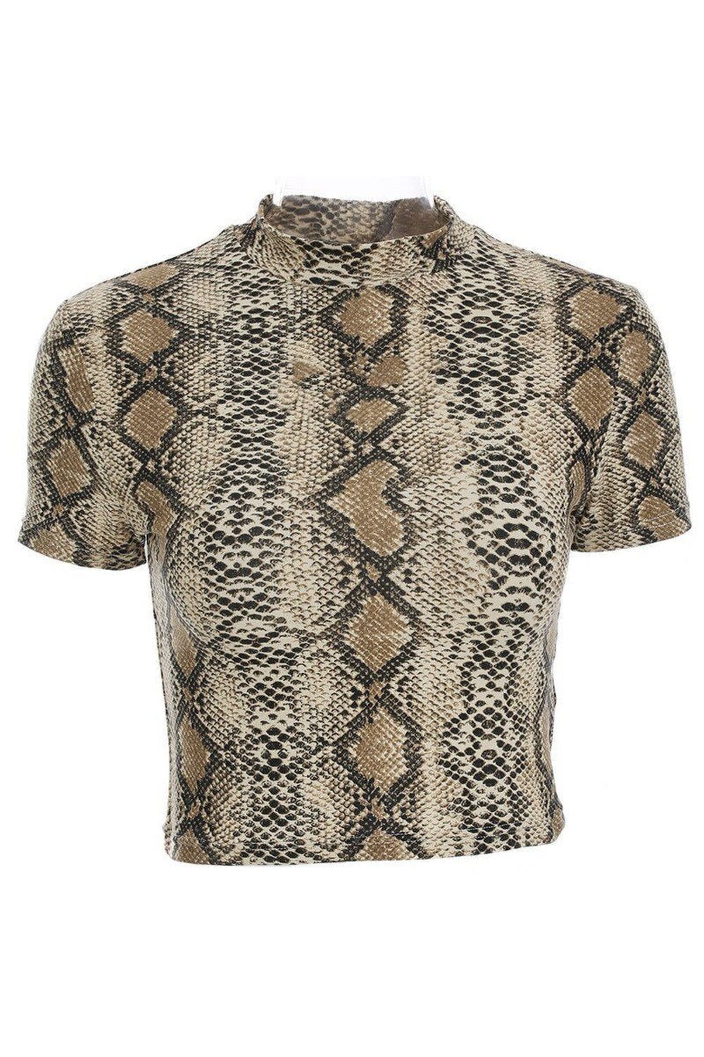 Y2k Snake Print Crop Top