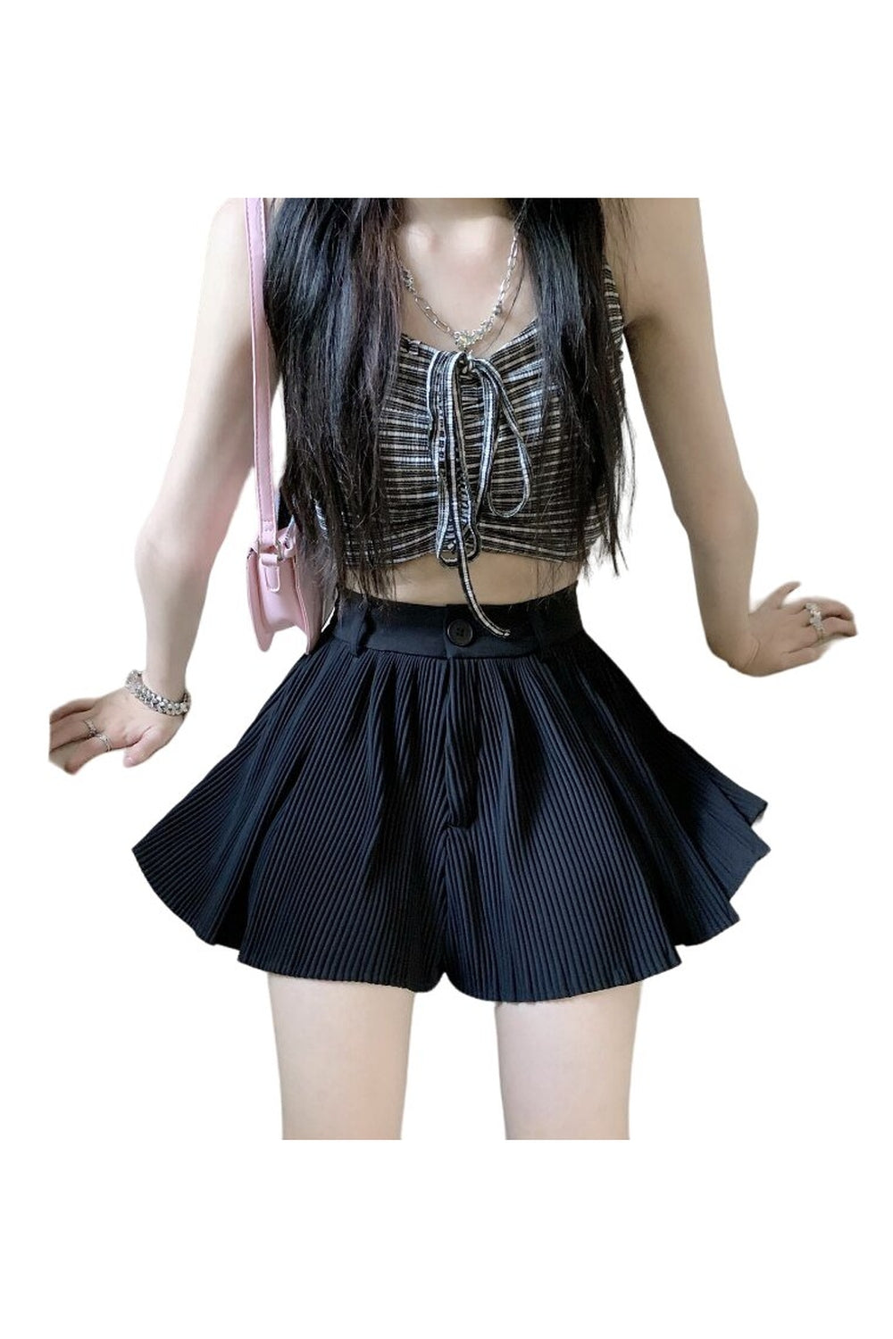 Y2k Solid High Waist Shorts