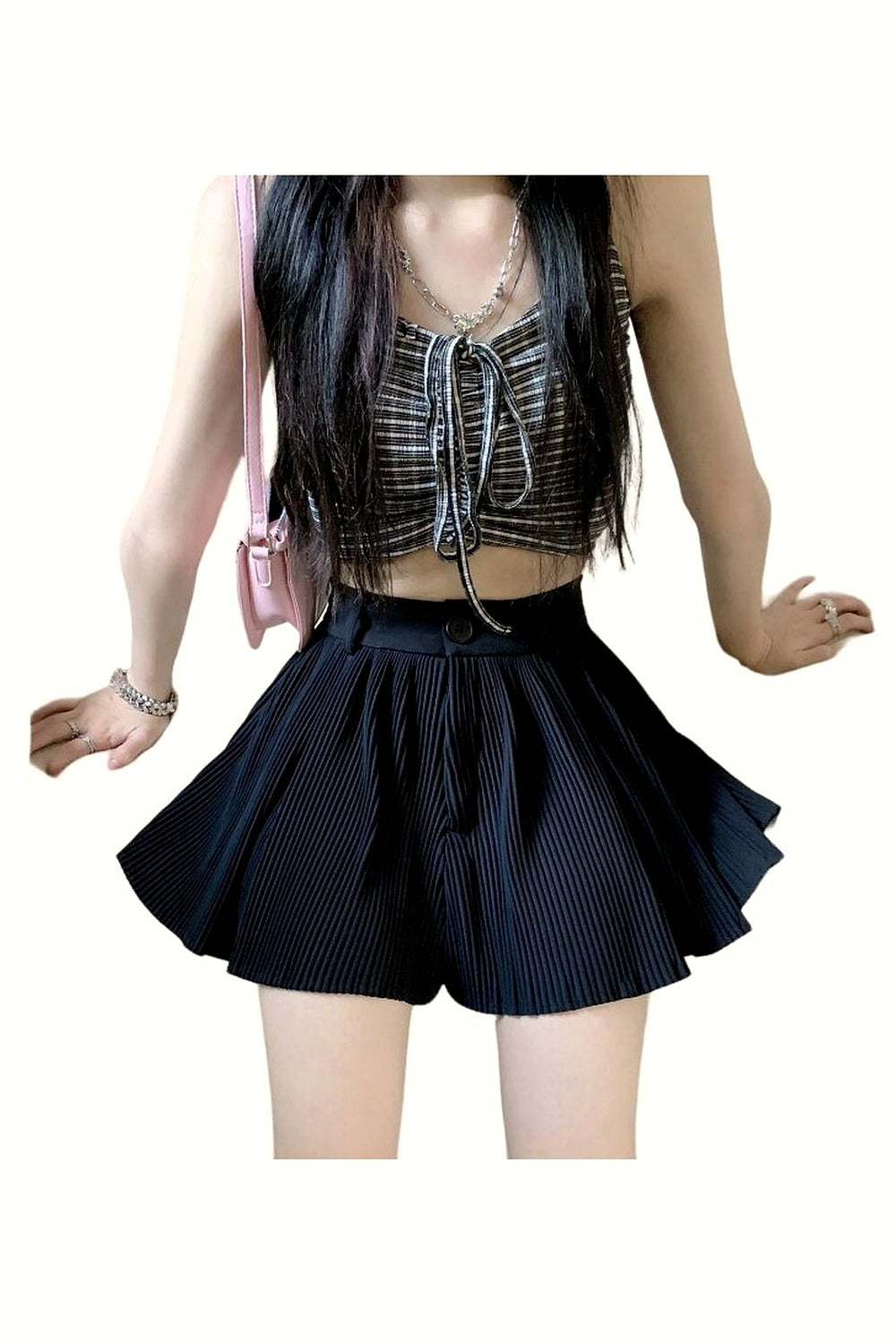 Y2k Solid High Waist Shorts